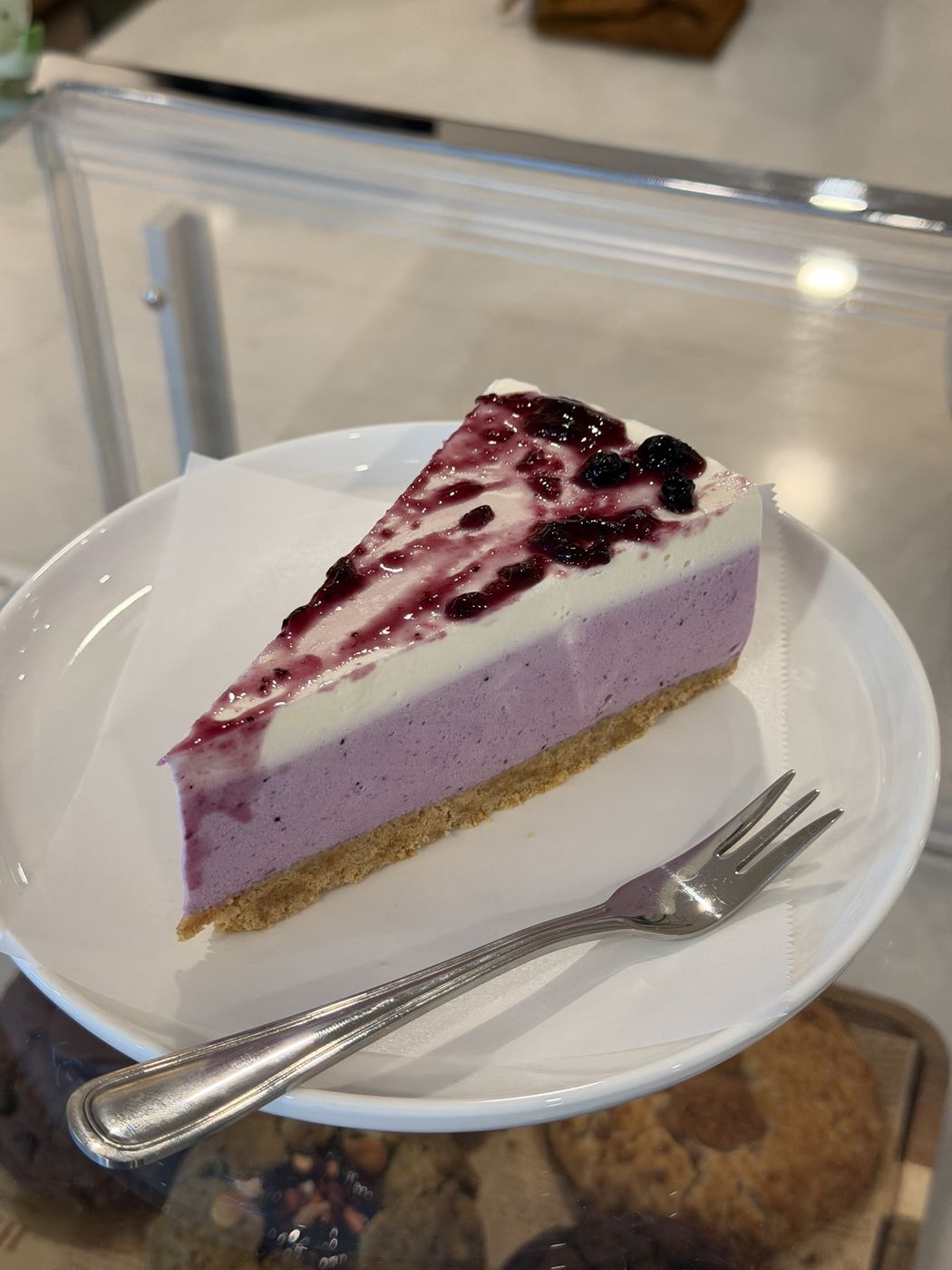 blueberry cheesecake at kin espresso