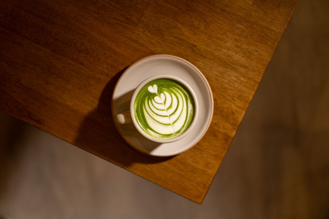 matcha latte at kin espresso